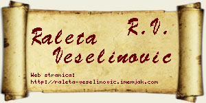 Raleta Veselinović vizit kartica